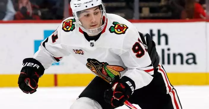 Frank Nazar scores OT power-play goal as Blackhawks beat Utah Mammoth 3-2