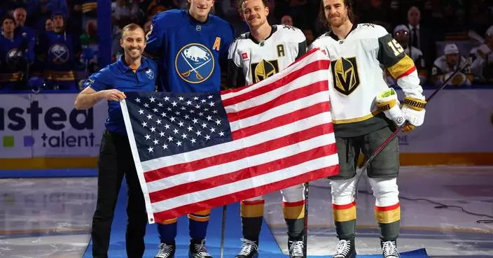 Sabres honor US Olympian Tage Thompson, with ex-captain Jack Eichel even getting a cheer