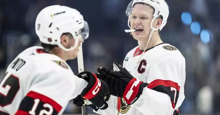 Senators pull away with 4-goal spree, beat Kraken 7-4