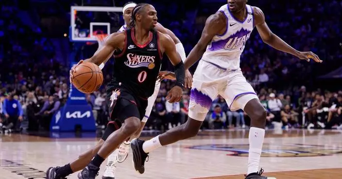 Quentin  Grimes’ late free throws help the 76ers send the Jazz to a 7th straight loss