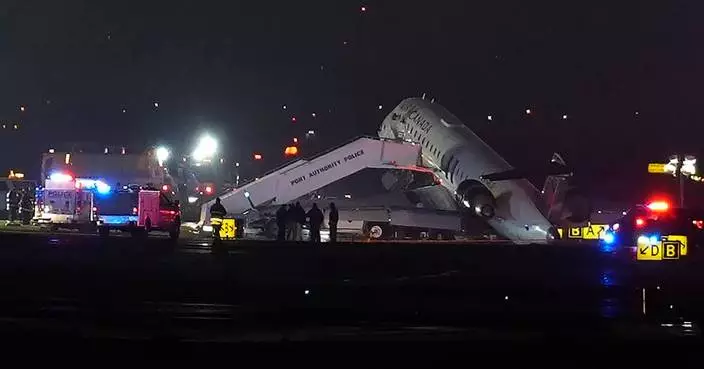 Air Canada flight collides with a Port Authority vehicle at New York's LaGuardia Airport