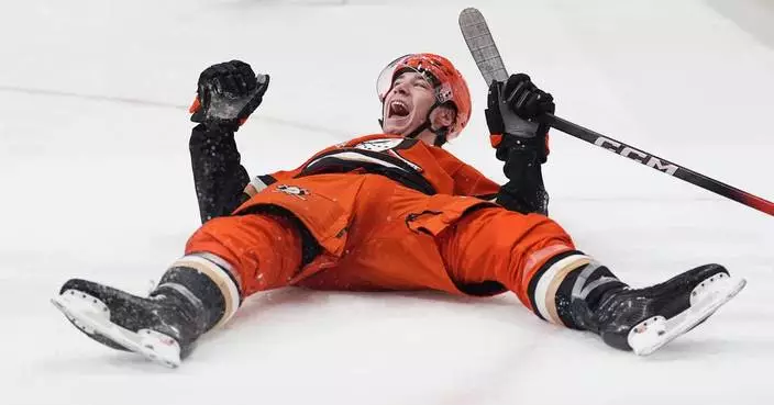 Cutter Gauthier scores twice, Ville Husso has 42 saves in Ducks' 5-1 win over Islanders