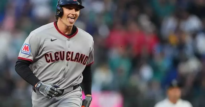 Rookie Chase DeLauter homers twice in 1st regular-season game, Guardians beat Mariners 6-4