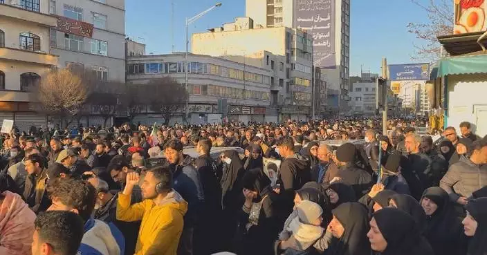Iranians gather in Tehran to mourn supreme leader