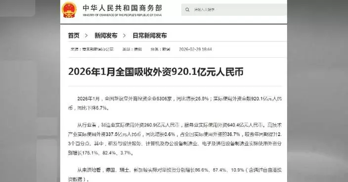 China sees double-digit rise in foreign-invested companies in Jan