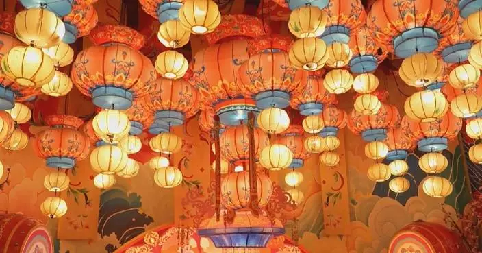 Million lanterns light up city in central China for Lantern Festival