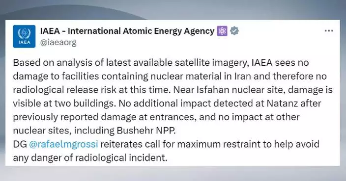 IAEA sees no radiological release risk in Iran amid ongoing conflict