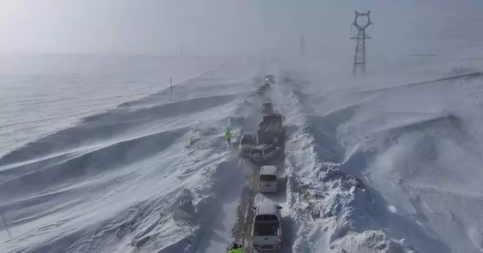 Strong winds, blowing snow impact traffic in China’s northwest county