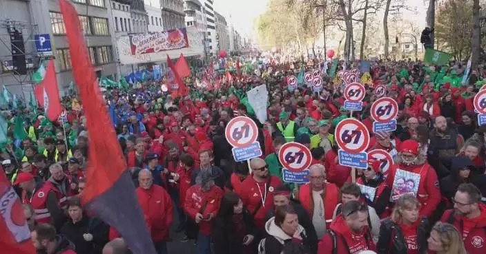 Nearly 100,000 people protest in Brussels against austerity reforms