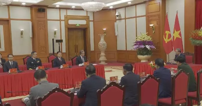 Vietnam’s Party chief meets with senior Chinese officials to advance ties