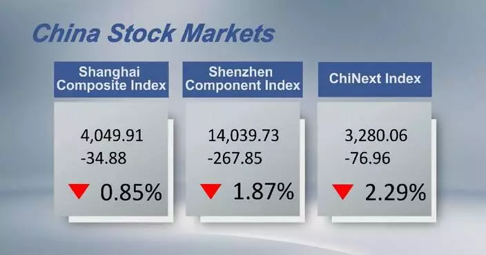 Chinese shares close lower Tuesday