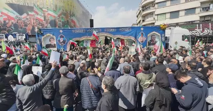Iran holds funeral for sunk frigate’s crew, top security official, Basij force commander