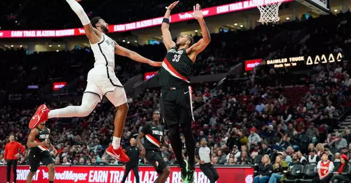 Camara posts career highs of 9 3-pointers, 35 points as Trail Blazers beat Nets 134-99