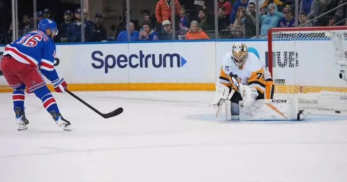 Trocheck scores shootout winner as Rangers edge Penguins 3-2