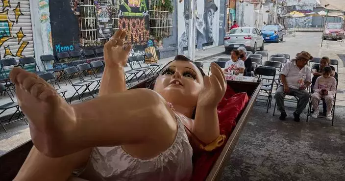 Giant Baby Jesus statue visits Mexico City’s Tepito neighborhood with message of peace