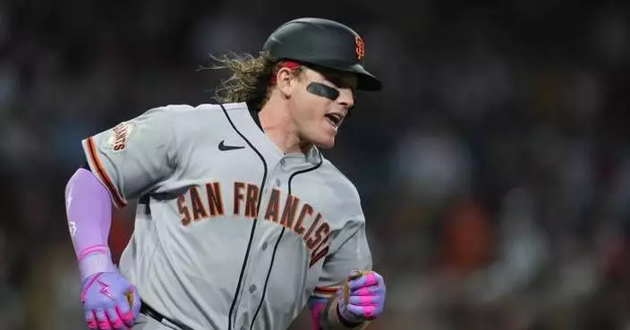 Vitello, Giants get 1st win by beating Padres 3-2 as Bader homers off Buehler