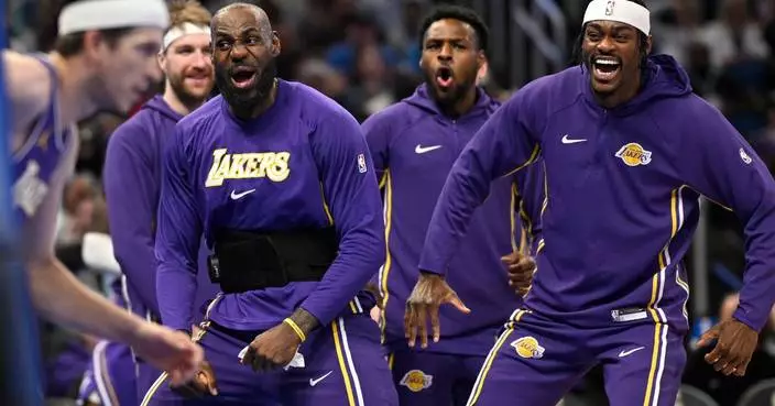 LeBron passes to Bronny for a 3-pointer and the NBA’s first father-son assist, league says