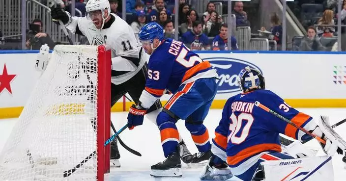 Kempe scores to lead Kings over Islanders 3-2
