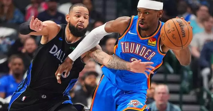 Gilgeous-Alexander scores 30 points to lead the Thunder past the Mavericks, 100-87
