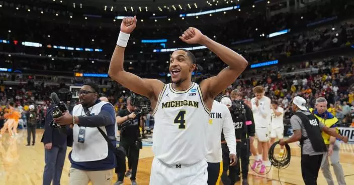 Michigan’s Nimari Burnett playing in his Chicago hometown for a spot in the Final Four