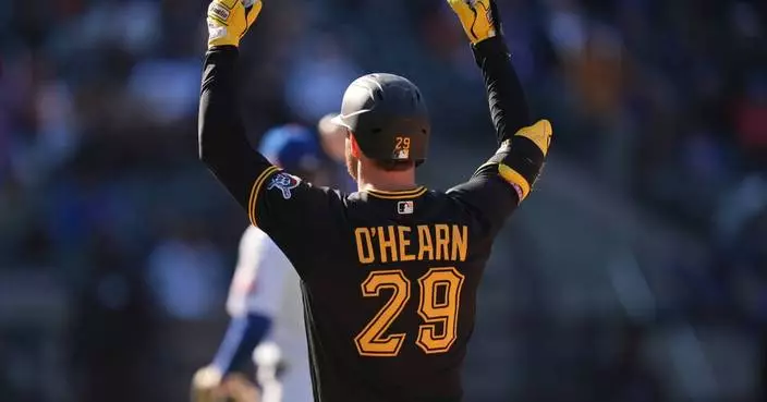 O'Hearn and Davis help the Pirates hold off the Mets 4-3 in 10 innings for their 1st win