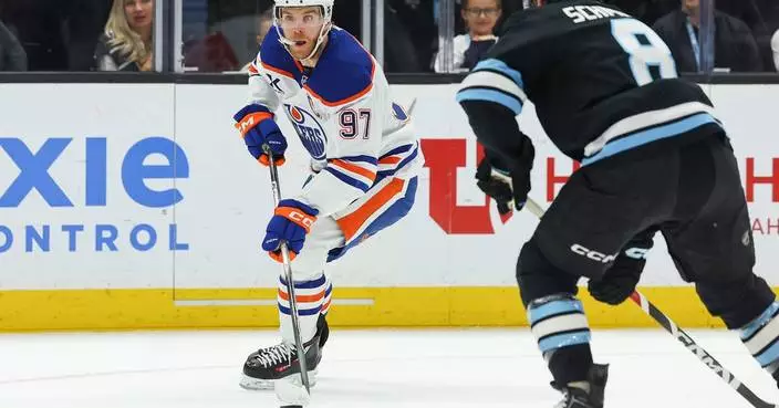 McDavid scores twice to give him 401 career goals and 1,200 points as Oilers top Mammoth 5-2