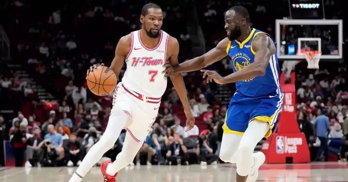 Short-handed Warriors edge Rockets 115-113 in overtime thriller