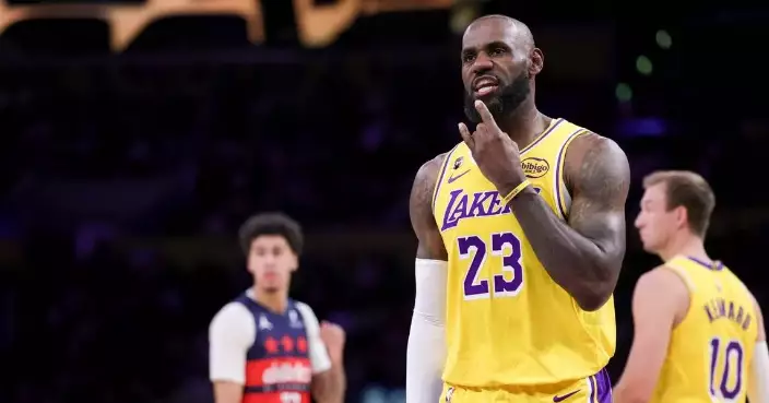 With Luka Doncic suspended, LeBron James’ triple-double powers Lakers to 120-101 win over Wizards