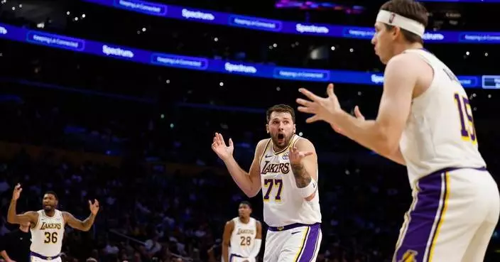 NBA fines Lakers’ Luka Doncic $50,000 for gesture toward official in game against the Knicks