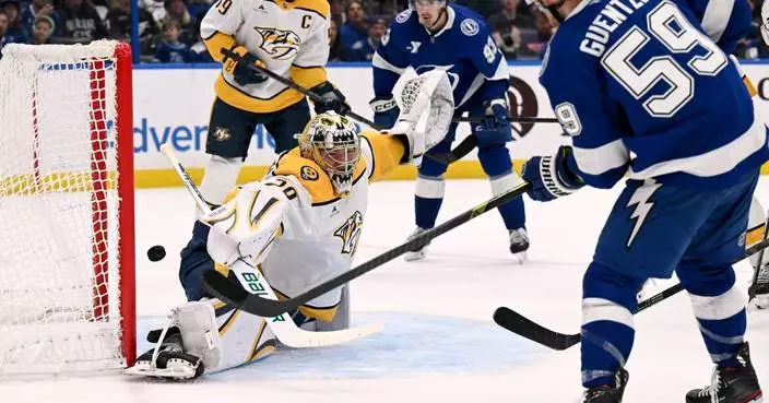 Jake Guentzel’s goal, 2 assists lead Lightning over Predators 3-2