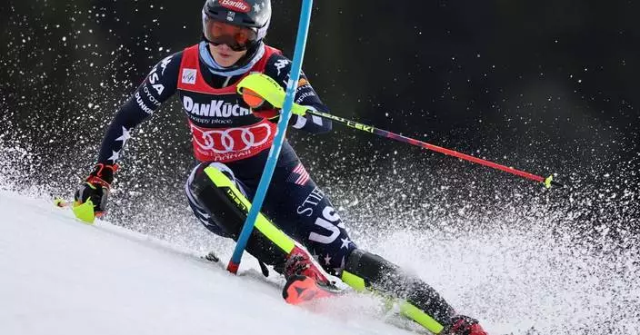 Shiffrin takes big lead in World Cup slalom that could seal a record sixth overall title
