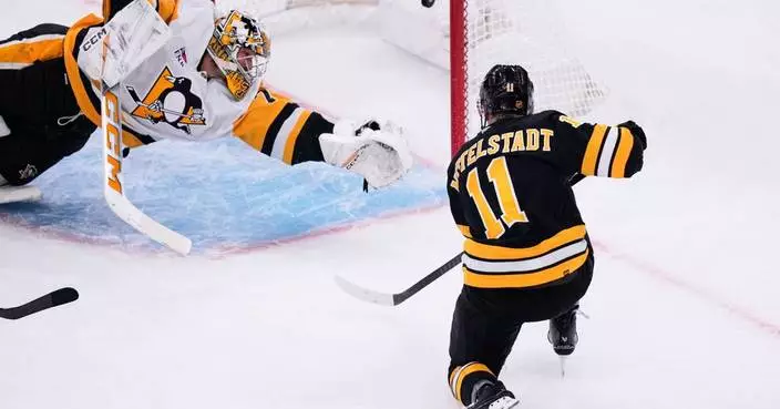 The Bruins beat the Penguins 2-1 as Khusnutdinov, Mittelstadt score 50 seconds apart
