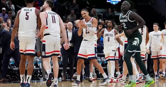 It’s UConn vs. Duke for a Final Four spot after the Huskies edge Michigan State 67-63