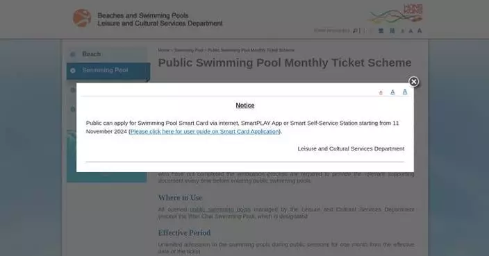 44 Public Swimming Pools Open Tomorrow for Hong Kong's Swimming Season, Emphasizing Safety and Hygiene