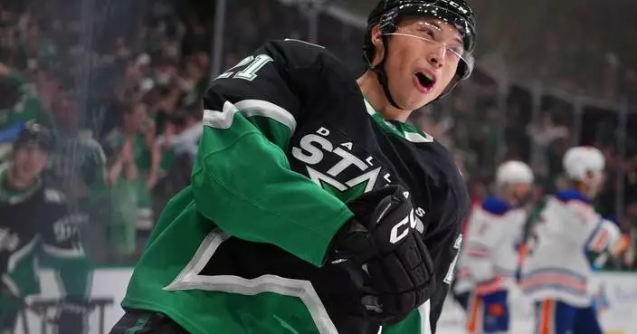 Robertson, Benn have two goals each in surging Stars' 7-2 win over Oilers