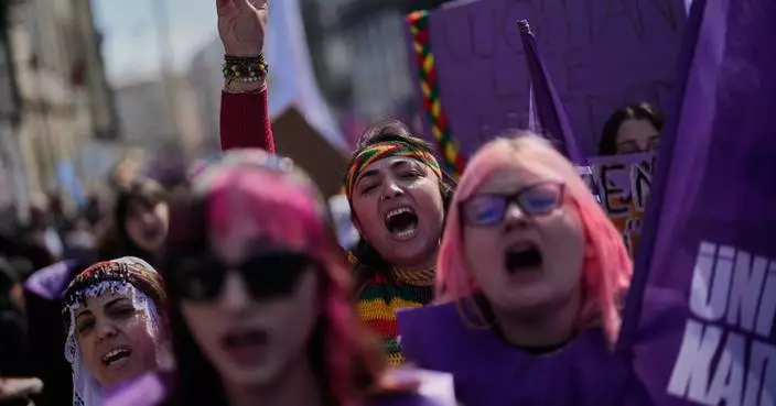 Photos show women marking International Women’s Day