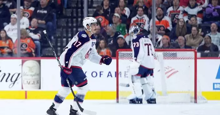 Zach Werenski’s goal and assist power Blue Jackets past Flyers 3-2