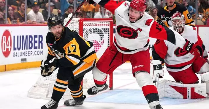 Hurricanes score 3 times on the power play in a 5-1 win over the Penguins