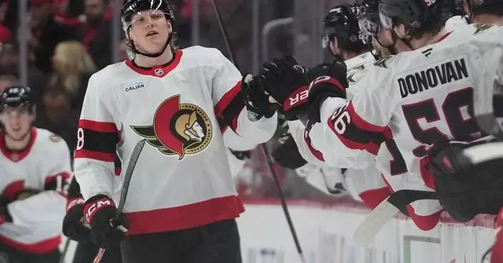 Carter Yakemchuk scores in NHL debut as streaking Senators top Red Wings, 3-2