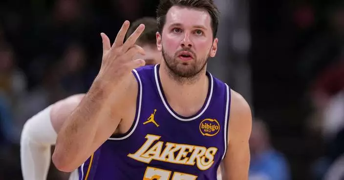 Luka Doncic scores 43 as Lakers beat Pacers 137-130 with Caitlin Clark snapping photos