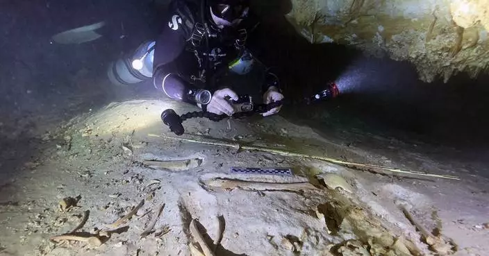A prehistoric skeleton found deep in a flooded Mexican cave was likely placed there in a ritual