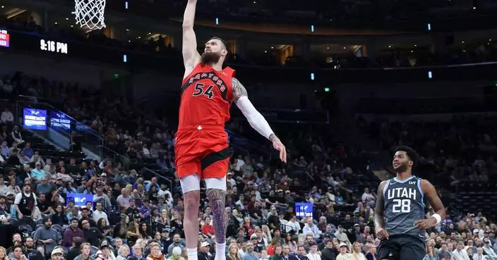 Barrett leads hot-shooting Raptors to 143-127 victory over Jazz