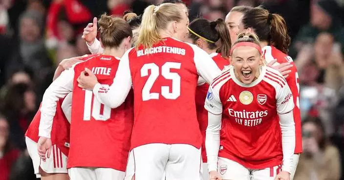 Arsenal and Wolfsburg win first-leg matches in Women's Champions League quarterfinals