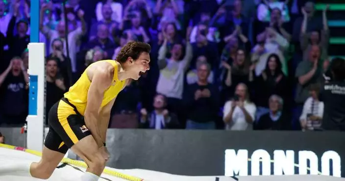 At a meet named after him, Mondo Duplantis raises his pole vault world record by another centimeter