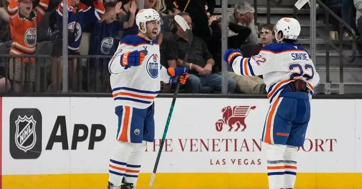 Bouchard scores in overtime as Oilers beat Golden Knights 4-3