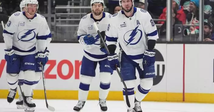 Nikita Kucherov nets a hat trick and 2 assists as the Lightning beat the Kraken 6-2