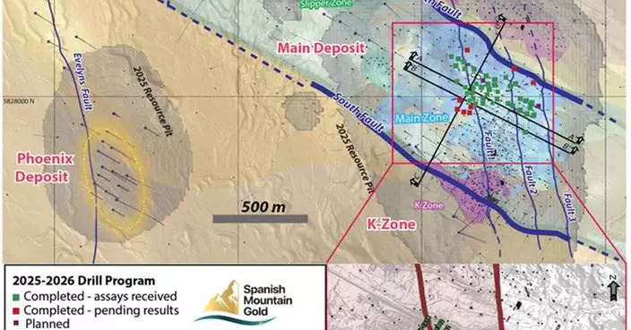 Spanish Mountain Gold Drilling Intersects 116.80 Metres of 1.20 G/T Gold Within Larger Interval of 282.50 Metres Grading 0.70 G/T Gold