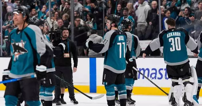 Michael Misa scores in overtime as the San Jose Sharks beat the Winnipeg Jets 2-1