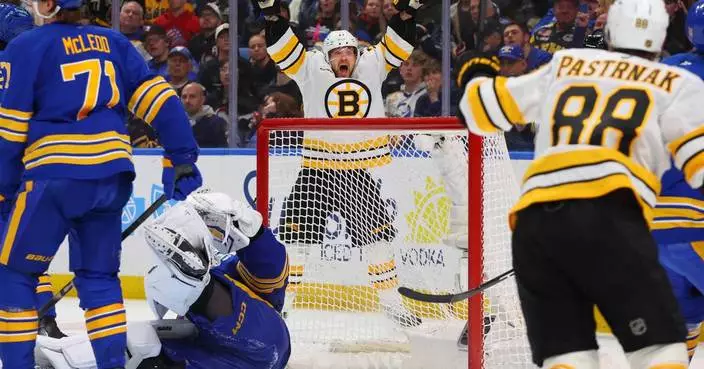Pavel Zacha scores 38 seconds into OT to give the Bruins a 4-3 win over the Sabres