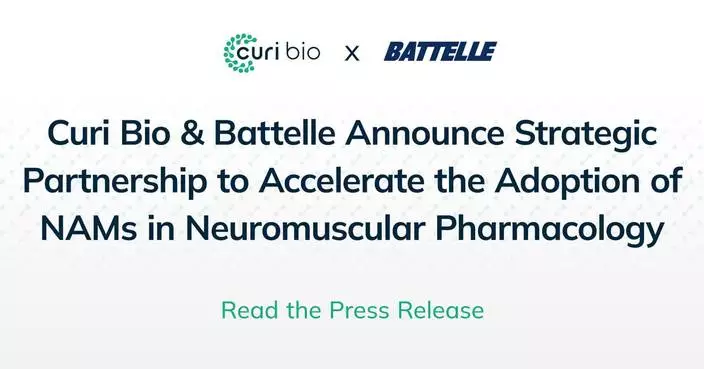 Curi Bio and Battelle Announce Strategic Partnership to Accelerate the Adoption of New Approach Methods in Neuromuscular Pharmacology